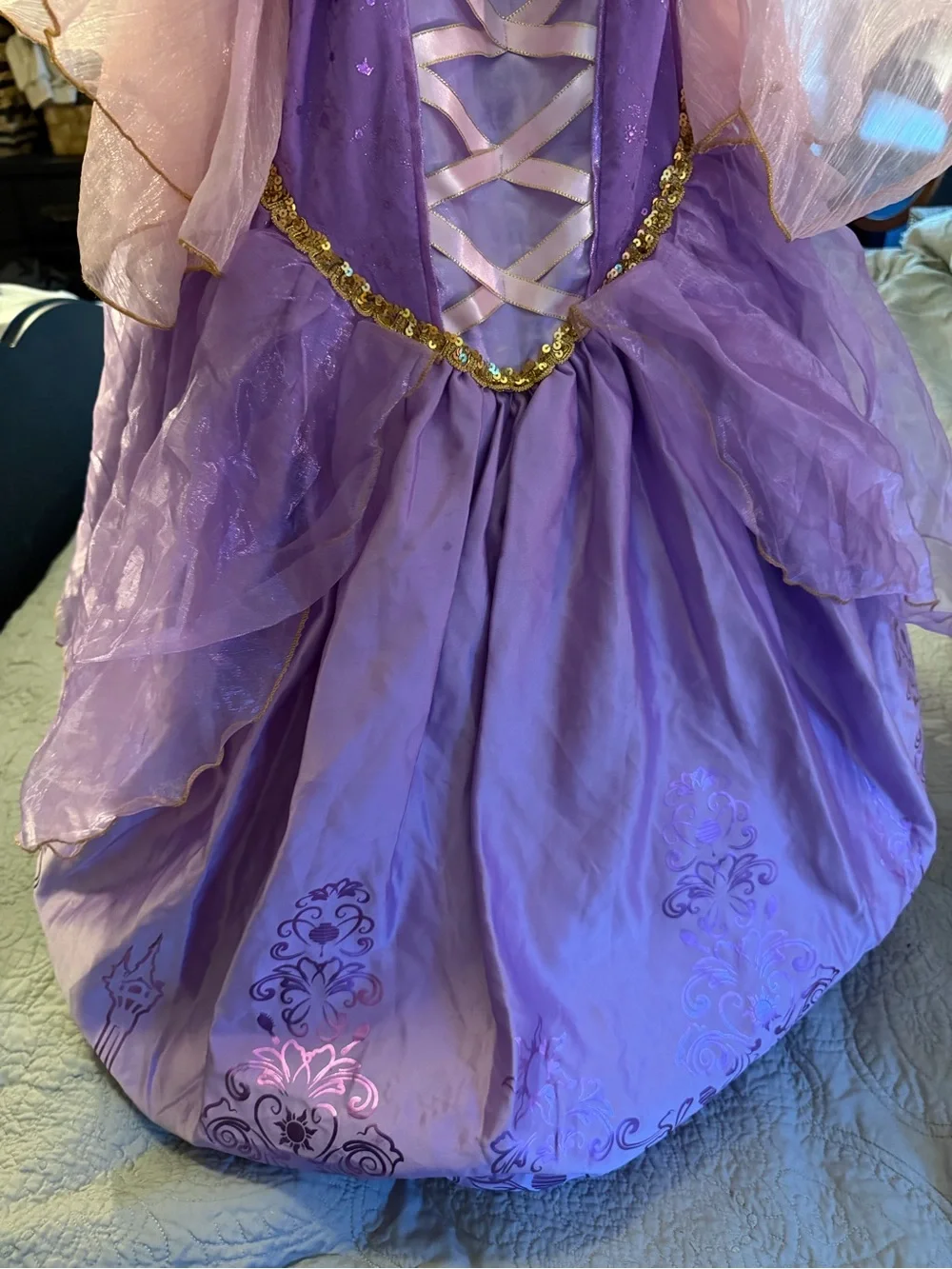Disney’s Rapunzel Princess dress - layers and layers of fantasy fun!
